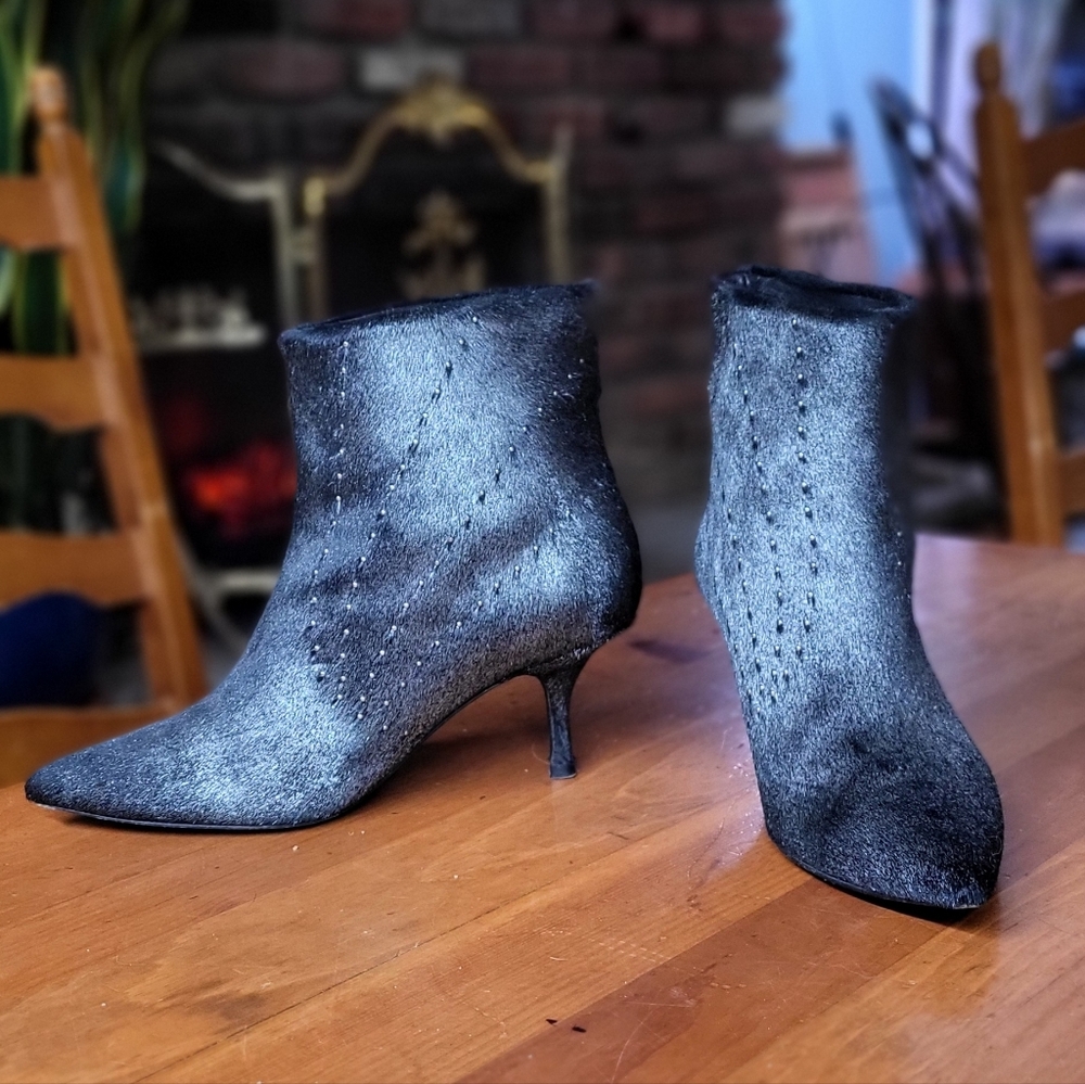 Anine Bing Pony Hair Booty Kitten Heel Boot 37
